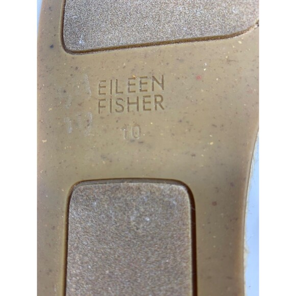 Eileen Fisher Lee Raffia Ballerina Espadrille Flat Shoes Womens 10 Natural NEW - Picture 2 of 12